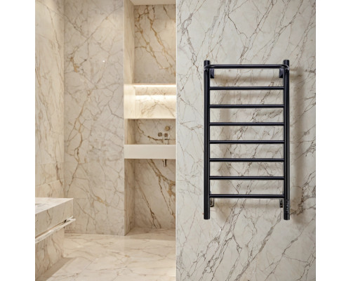 Полотенцесушитель электрический с/т Comfysan Capri EC-8 80/40 с полкой, черный