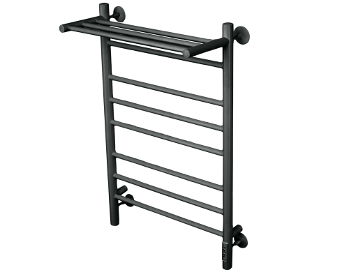 Полотенцесушитель электрический с/т Comfysan Luce EC-8 80/50 с полкой, ТИТАНОВЫЙ ГРАФИТ RAL