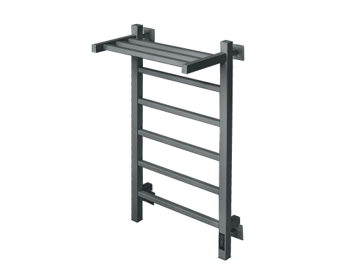 Полотенцесушитель электрический с/т Comfysan Marte-K EC-6 80/50 с полкой, ТИТАНОВЫЙ ГРАФИТ RAL