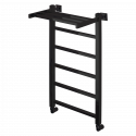 Полотенцесушитель водяной Comfysan Marte-K W-6 80/40 с полкой, черный Полотенцесушитель водяной Comfysan Marte-K W-6 80/40 с полкой, черный