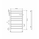 Полотенцесушитель электрический с/т Comfysan Luce EC-8 80/50, хром