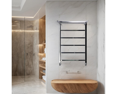 Полотенцесушитель водяной Comfysan Marte-K W-6 80/40 с полкой, хром