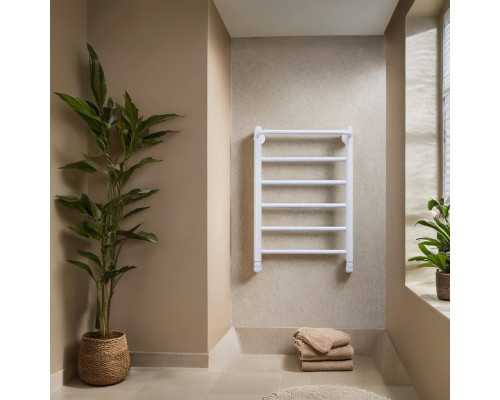 Полотенцесушитель водяной Comfysan Capri W-6 60/40 с полкой, белый