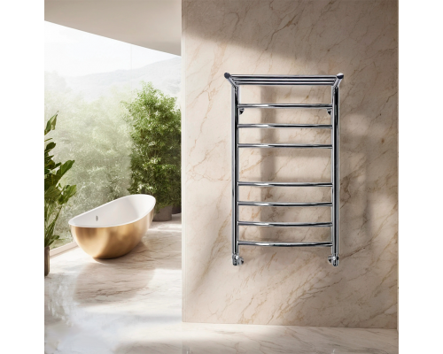 Полотенцесушитель водяной Comfysan Noumi W-8 80/50 с полкой, хром