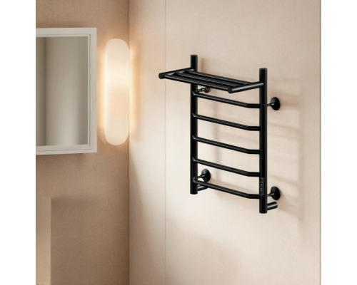 Полотенцесушитель электрический с/т Comfysan Scola EC-6 60/50 с полкой, черный