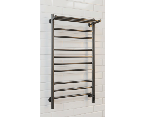 Полотенцесушитель электрический с/т Comfysan Luce EC-10 100/50 с полкой, ТИТАНОВЫЙ ГРАФИТ RAL