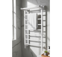 Полотенцесушитель электрический с/т Comfysan Marte-K EC-8 100/50 с полкой, белый