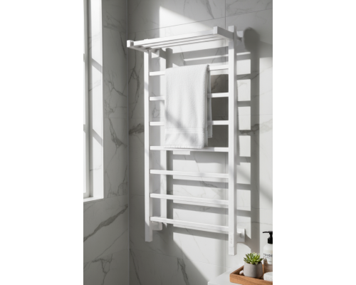 Полотенцесушитель электрический с/т Comfysan Marte-K EC-8 100/50 с полкой, белый