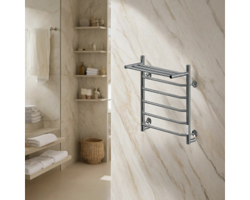 Полотенцесушитель электрический с/т Comfysan Scola EC-6 60/40 с полкой, хром
