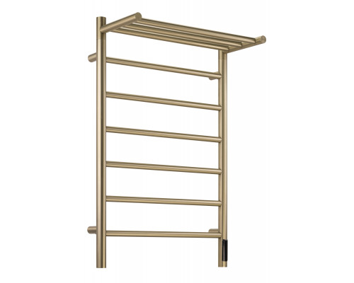 Полотенцесушитель электрический с/т Comfysan Стелла (Stella) EC-7 80/50 с полкой, золото, гальваника