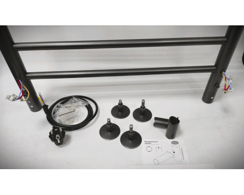 Полотенцесушитель электрический с/т Comfysan Luce EC-10 100/50 с полкой, ТИТАНОВЫЙ ГРАФИТ RAL