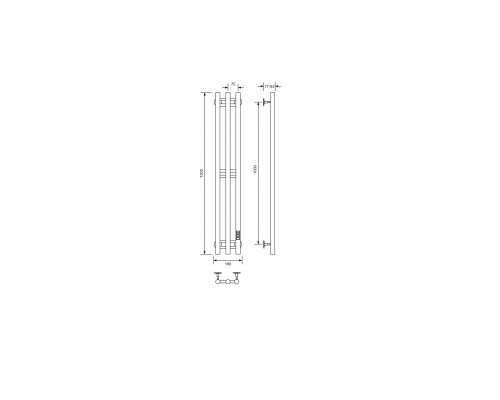 Полотенцесушитель электрический с/т Comfysan Alto-K EC-3 120/15, ТИТАНОВЫЙ ГРАФИТ RAL