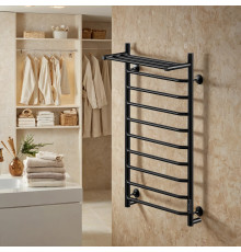 Полотенцесушитель электрический с/т Comfysan Scola EC-10 100/50 с полкой, черный