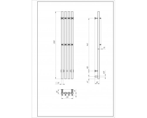 Полотенцесушитель электрический с/т Comfysan Alto-K EC-4 120/18, черный