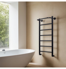 Полотенцесушитель водяной Comfysan Capri W-8 80/40 с полкой, черный