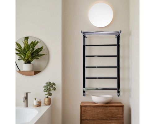 Полотенцесушитель водяной Comfysan Marte-K W-6 80/50 с полкой, хром