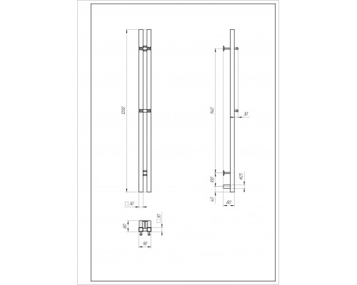 Полотенцесушитель электрический с/т Comfysan Alto-K EC-2 120/6, матовое золото