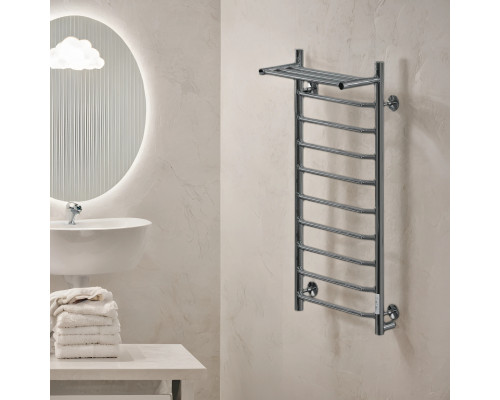 Полотенцесушитель электрический с/т Comfysan Scola EC-10 100/40 с полкой, хром