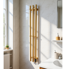 Полотенцесушитель электрический с/т Comfysan Alto EC-3 120/12, золото, гальваника