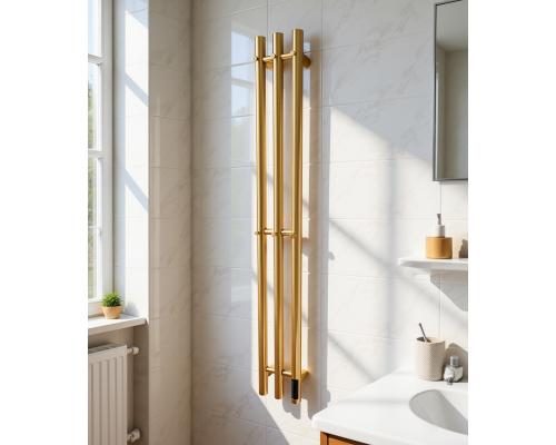Полотенцесушитель электрический с/т Comfysan Alto EC-3 120/12, золото, гальваника