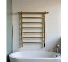 Полотенцесушитель электрический с/т Comfysan Стелла (Stella) EC-7 80/50 с полкой, золото, гальваника