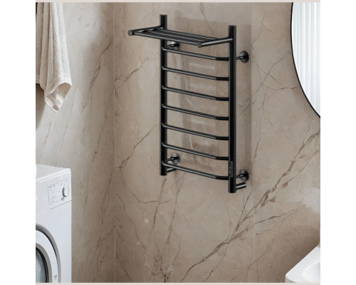 Полотенцесушитель электрический с/т Comfysan Scola EC-8 80/40 с полкой, черный