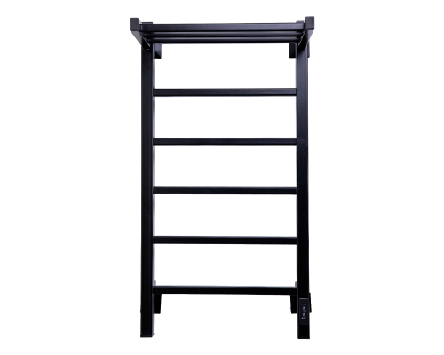 Полотенцесушитель электрический с/т Comfysan Marte-K EC-6 80/50 с полкой, черный