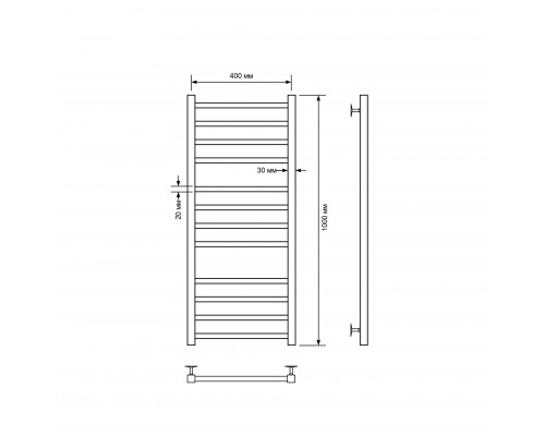 Полотенцесушитель водяной Comfysan Pioli-K W-10 100/40, хром