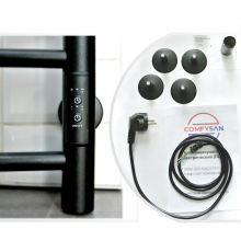 Полотенцесушитель электрический с/т Comfysan Classic EC-4 60/50 с полкой, черный