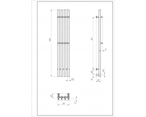 Полотенцесушитель электрический с/т Comfysan Alto EC-4 120/18, матовое золото