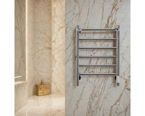 Полотенцесушитель электрический с/т Comfysan Capri EC-6 60/40 с полкой, хром