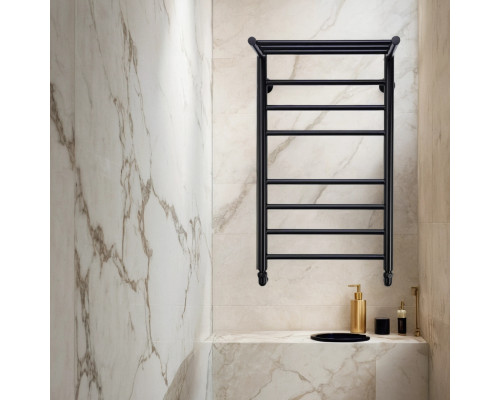 Полотенцесушитель водяной Comfysan Luce W-8 80/40 с полкой, черный