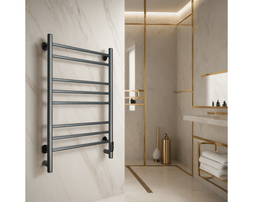 Полотенцесушитель электрический с/т Comfysan Vita EC-8 80/40, оружейная сталь