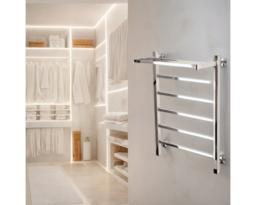 Полотенцесушитель электрический с/т Comfysan Marte-K EC-6 80/40 с полкой, хром