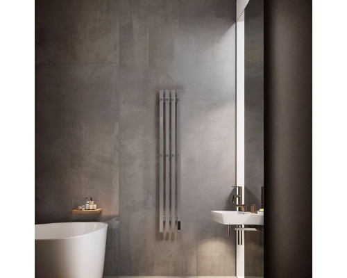 Полотенцесушитель электрический с/т Comfysan Альто-К (Alto-K) EC-4 120/18, никель, гальваника