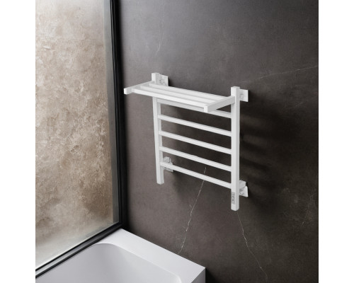 Полотенцесушитель электрический с/т Comfysan Marte-K EC-6 80/50 с полкой, белый