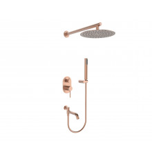 Встраиваемая душевая система с тропическим душем,матовая медь FELICE 0620 RAME SPAZZOLATO