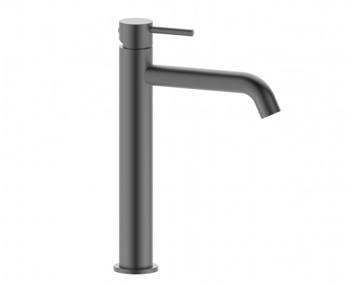 Высокий смеситель для раковины,оружейная сталь FELICE 0625 GUN METAL