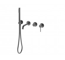 Встраиваемый смеситель для ванны,оружейная сталь FELICE 0655 GUN METAL