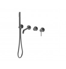 Встраиваемый смеситель для ванны,оружейная сталь FELICE 0655 GUN METAL