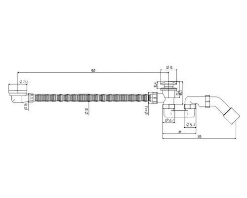 Слив-перелив для ванны автоматический с системой клик клак,матовая медь FELICE F 1 RAME SPAZZOLATO