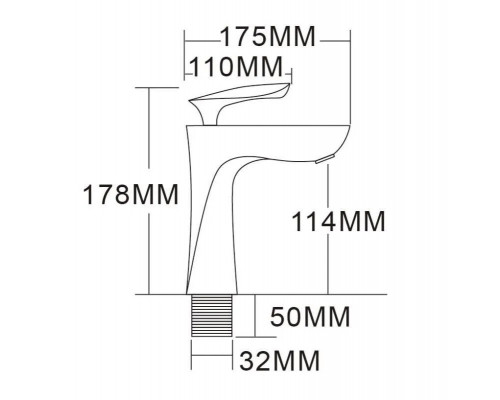 Смеситель для раковины,белый хром FELICE 9030 B CROMO BIANCO