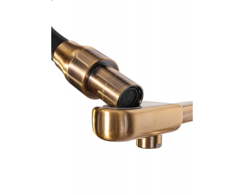 Смеситель для кухни с краном для питьевой воды и гибким изливом,матовое золото/черный FELICE 1415 ORO OPACO-NERO