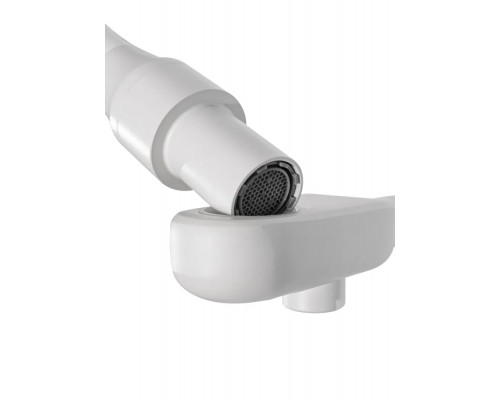 Смеситель для кухни с краном для питьевой воды и гибким изливом,матовый белый FELICE 1415 B BIANCO OPACO