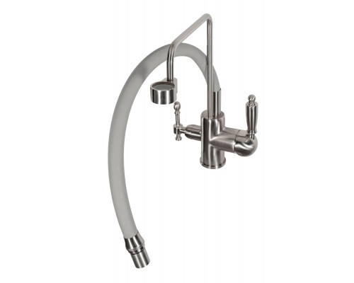 Смеситель для кухни с краном для питьевой воды и гибким изливом,сатин FELICE 1920 SG SATINATO-GRIGIO