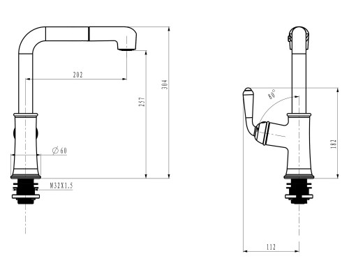Смеситель для кухни,хром FELICE 0519 CROMO