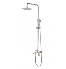 Душевая система с тропическим душем и смесителем,никель FELICE 8060 NICHEL