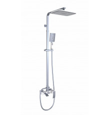 Душевая система с тропическим душем и смесителем,хром белый FELICE 4060 B CROMO-BIANCO