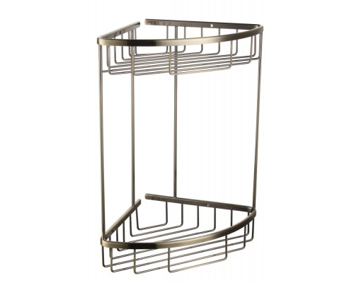 Угловая полка для ванной комнаты двойная,бронза FELICE F 02 BRONZO