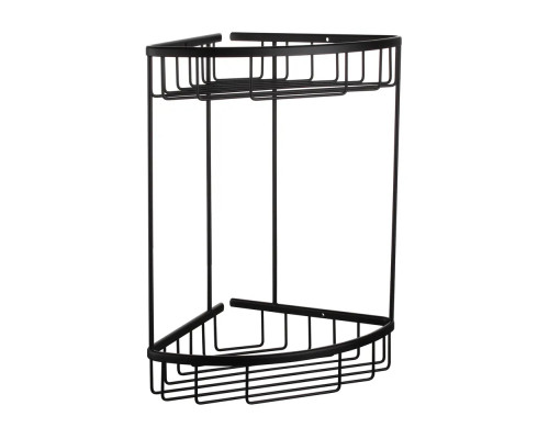 Полка двойная угловая 200-200,черный матовый FELICE F 02 NERO OPACO